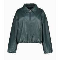 Куртка зі штучної шкіри темна